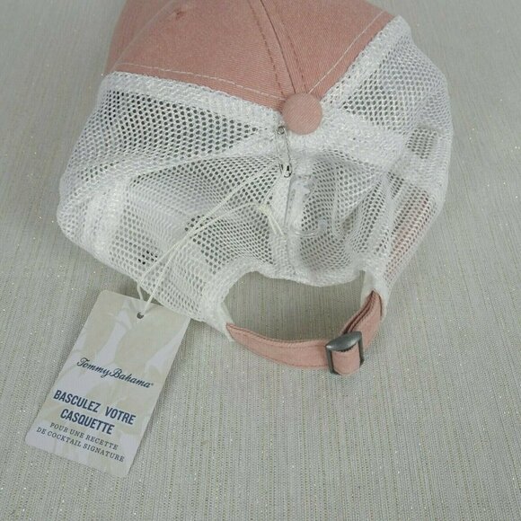 NWT TOMMY BAHAMA Pink Washed Trucker Cap Hat marlin Embroidery Tip Your Cap OS main image 6